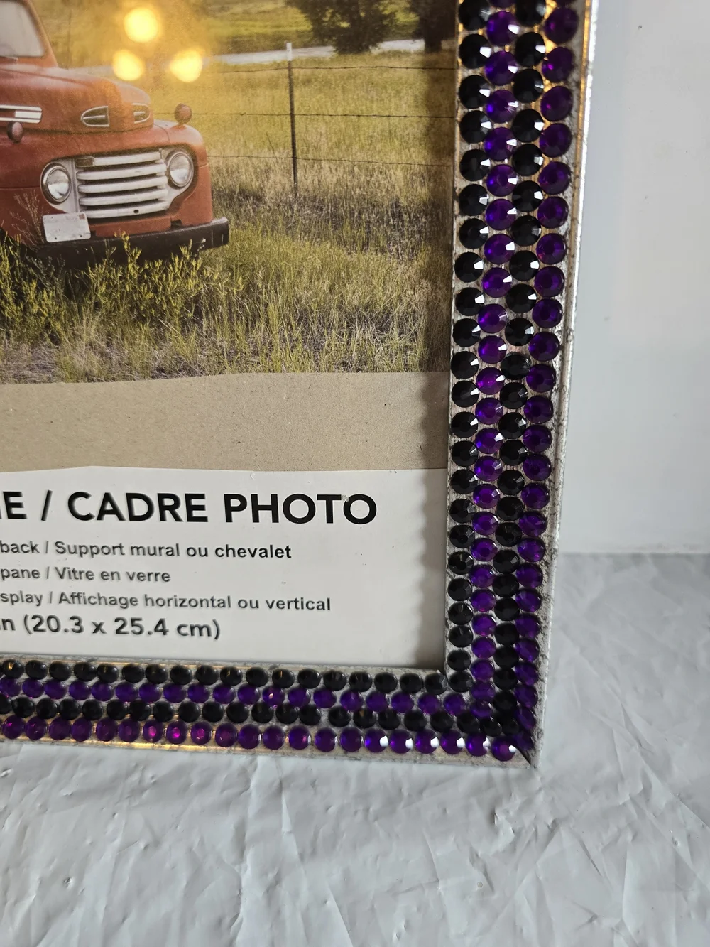 Purple Black 8x10 Photo Frame New Handmade